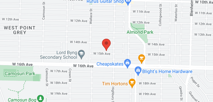 map of 3827 W 15TH AVENUE